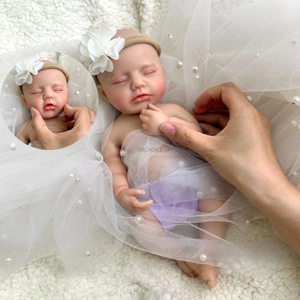 

Микро 12 "30 см силиконовая мини-кукла Reborn для всего тела для маленьких девочек с открытым ртом, реалистичная, мягкая на ощупь, мини-кукла, подарок на Рождество