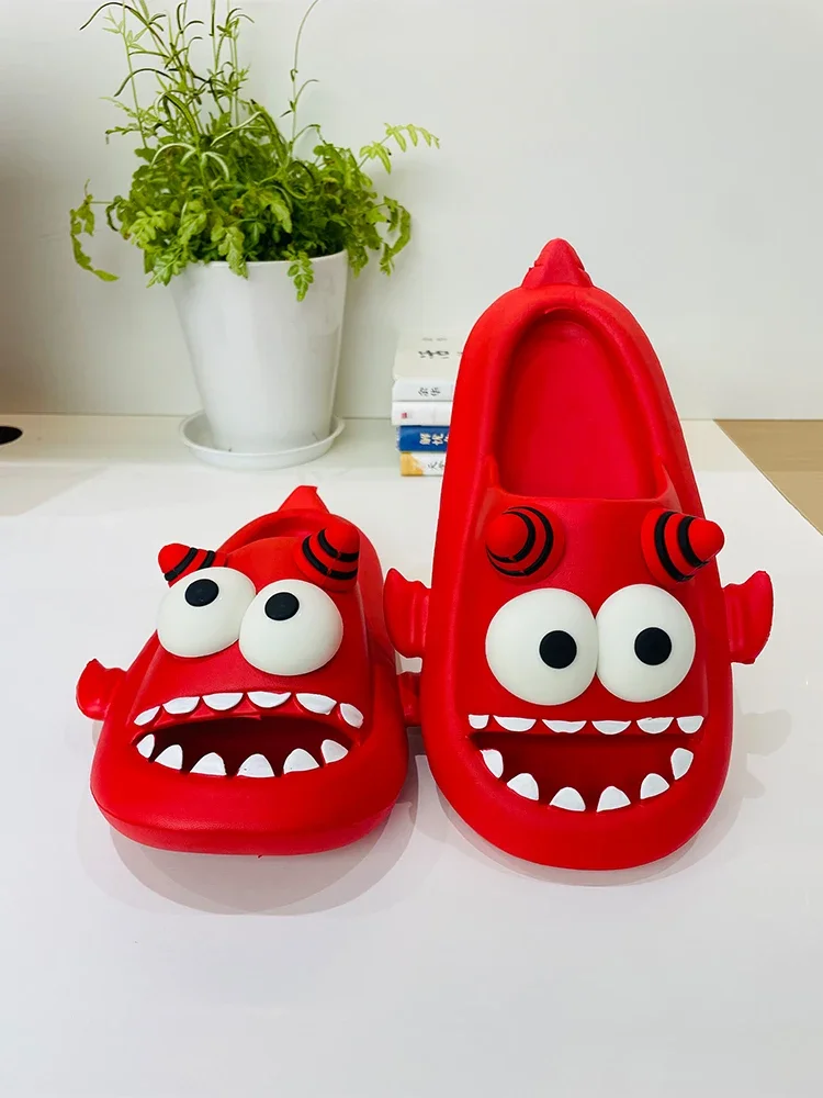 ZUOFU Unisex 3D Cartoon Monster EVA-Slipper für Frühling und Sommer, rutschfest, leicht, für drinnen und draußen, Badezimmer, Hausschuhe – Detail 11