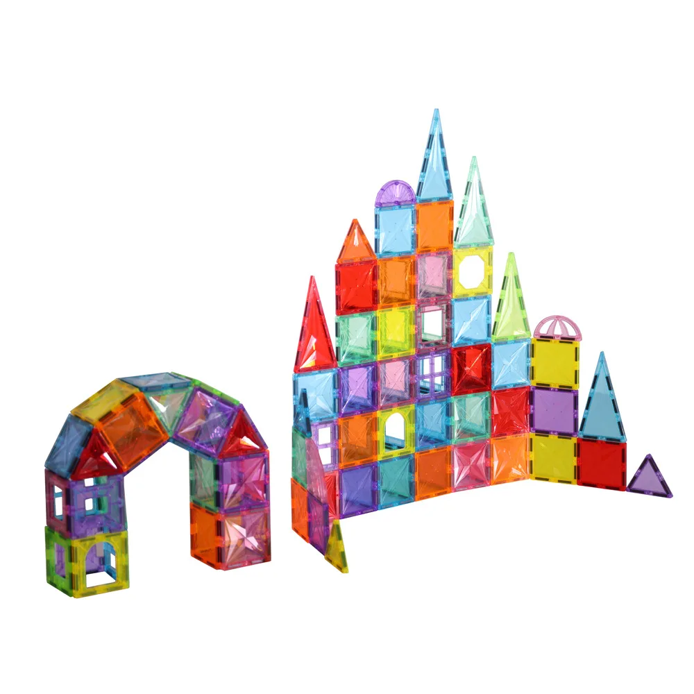 Farbfenster Magnetplatte Baustein Starker Magnet Baustein Puzzle Magnetisches Spielzeug Bohroberfläche Magnetischer Aufkleber