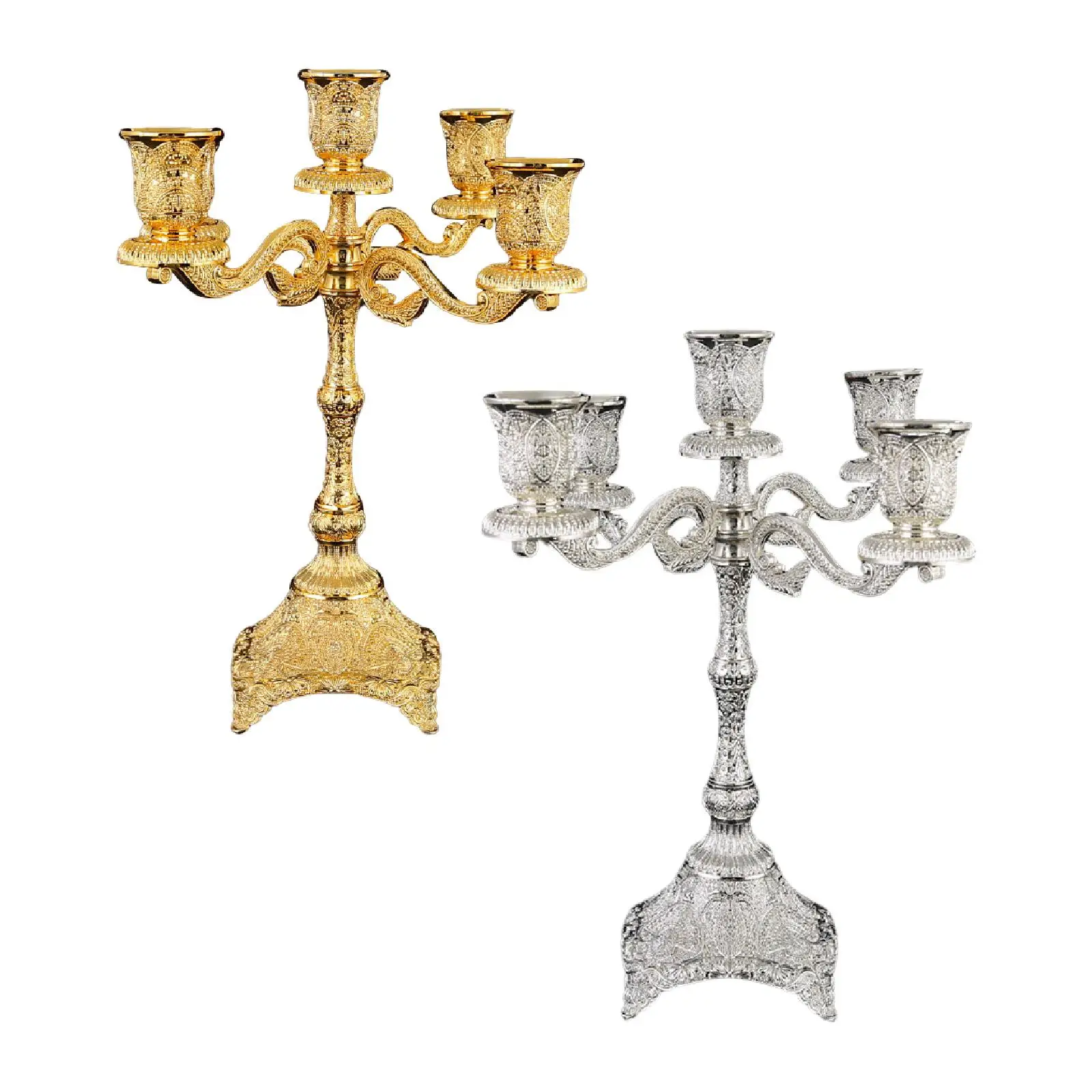 Elegant Five Arm Candles Holder for Decorative Table Centerpiece Luxury Candelabrum Home Dining Weddings