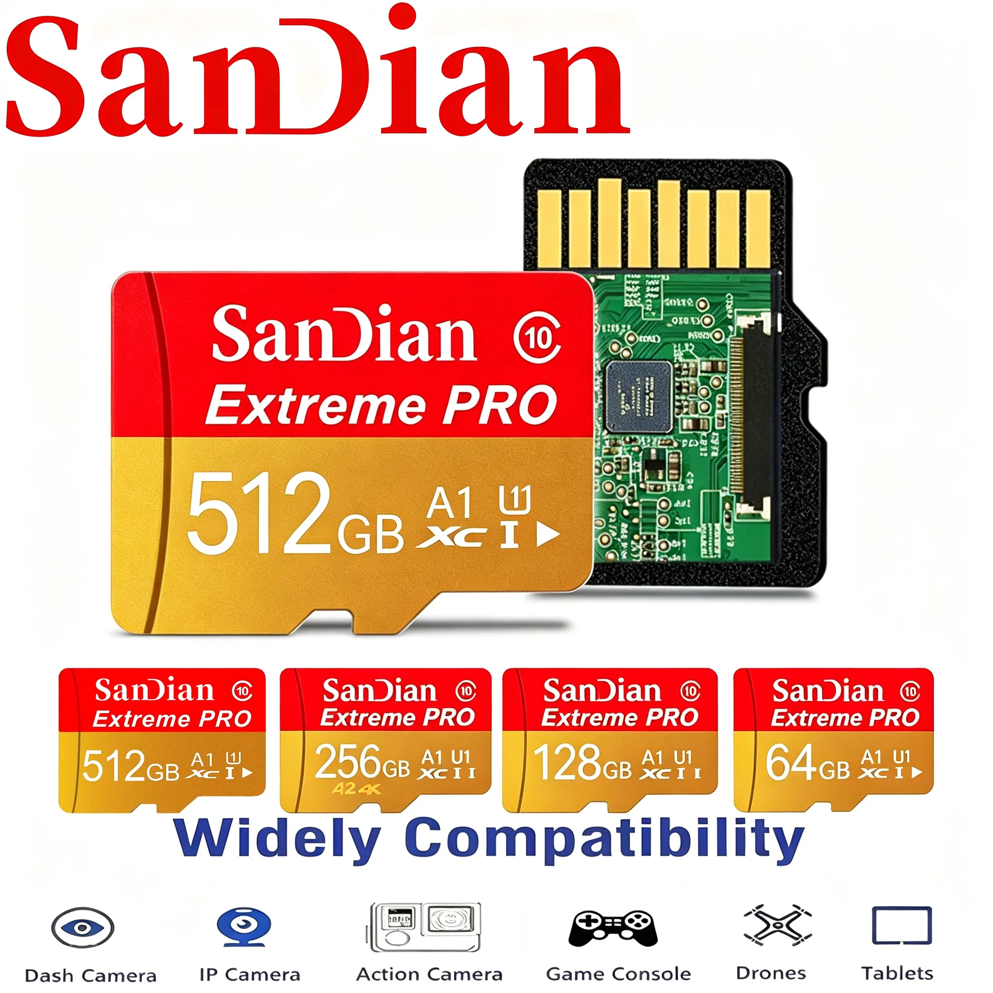 32GB 256GB 64GB TF Cards SD Cards Micro TF SD Card Memory Card C10 for Surveillance/Nintendo Switch/GPS/Router/Digital Frame