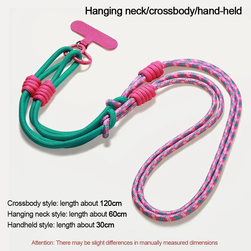 Personalized Handmade Woven Lanyard Multifunctional Adjustable Mobile Phone Pendant Nylon Portable Long Rope Hanging Neck
