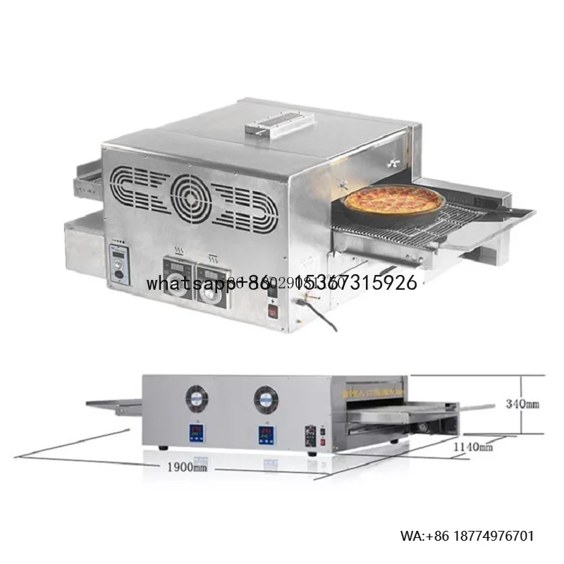

Restaurant Electric Chain Pizza Oven Conveyor Belt Pizza Maker Stove Hot Air Electric Heating 380V Countertop Pizza Machine