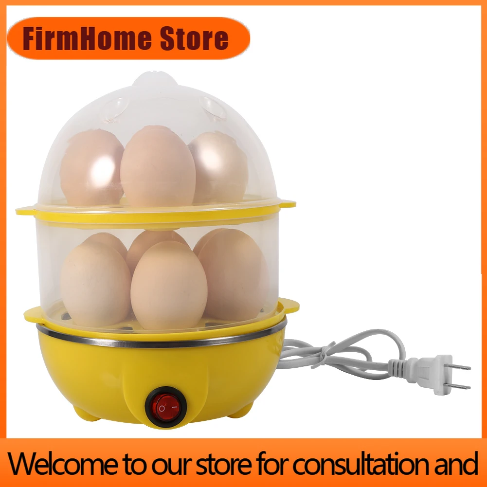 FirmHome Store220V Electric Egg Cooker Multifunctional DoubleLayer Electric Eggs Boiler Cooker Household Egg Boiler Egg Food Ste