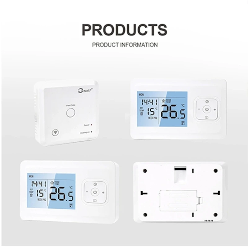 Termostato WiFi Controlador temperatura digital Control aplicación Pantalla LED