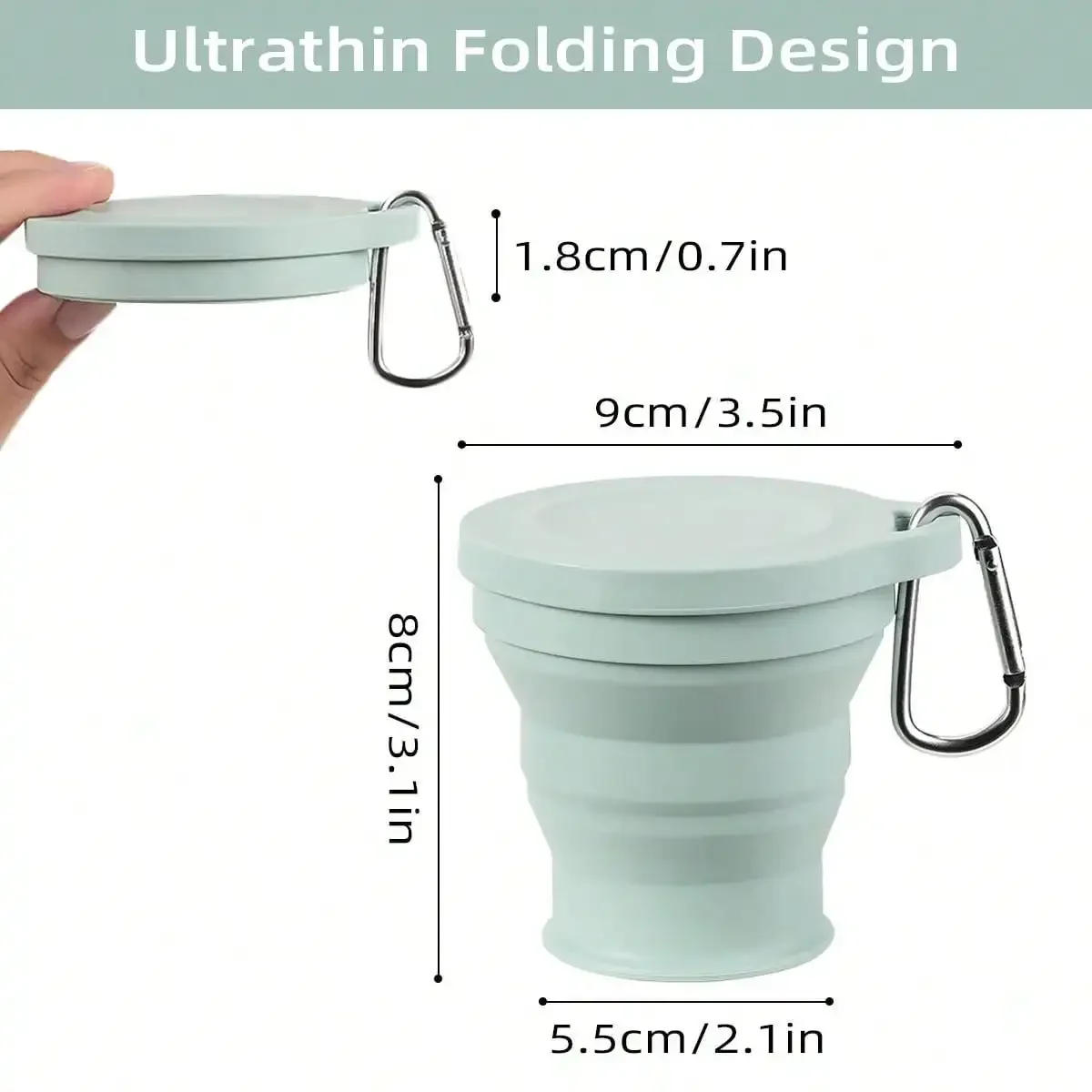 1PC 180ML Folding Cup Mini Retractable Cup Silicone Portable Teacup Outdoor Travel Coffee Telescopic Drinking Mug with Lid