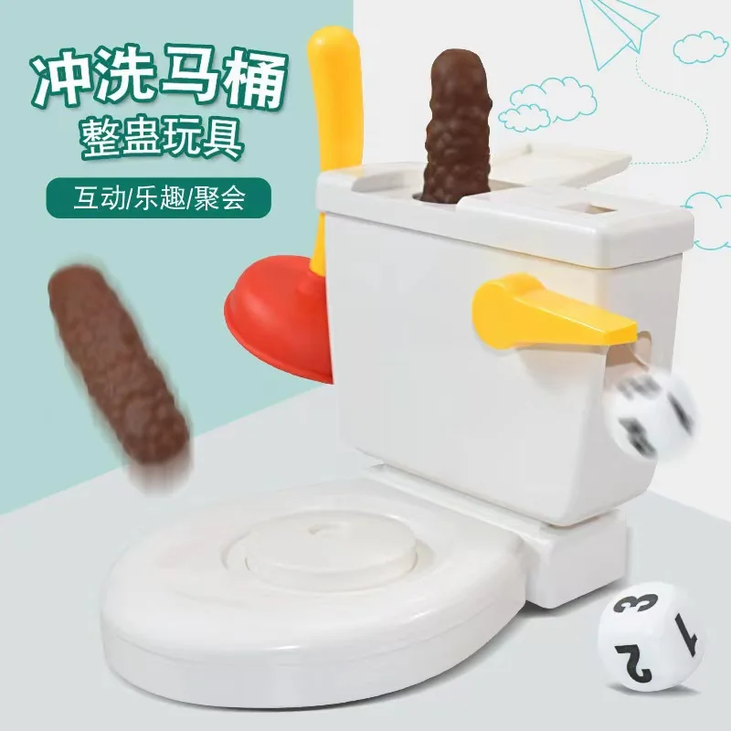 Toilet Flush Spray Prank Toy, Funny Interactive Game for Couple Parent Child, Party Gag Toy