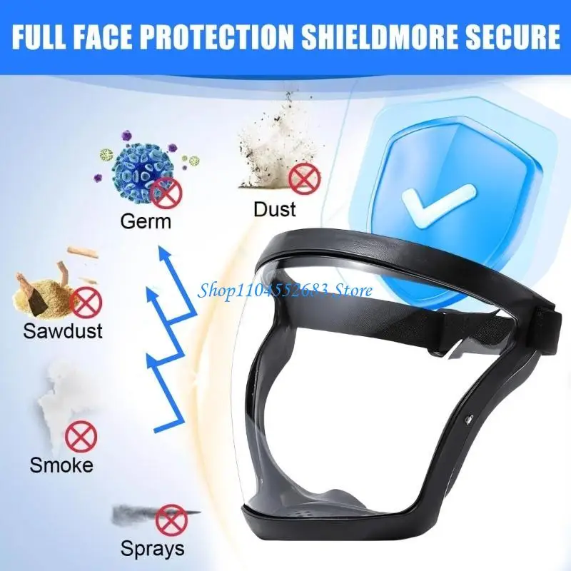 

Y6GD Face Shield Dust Mask Protective Full Face Shield Protective Face Shield Mask for Work Full Face Shield Face Shield