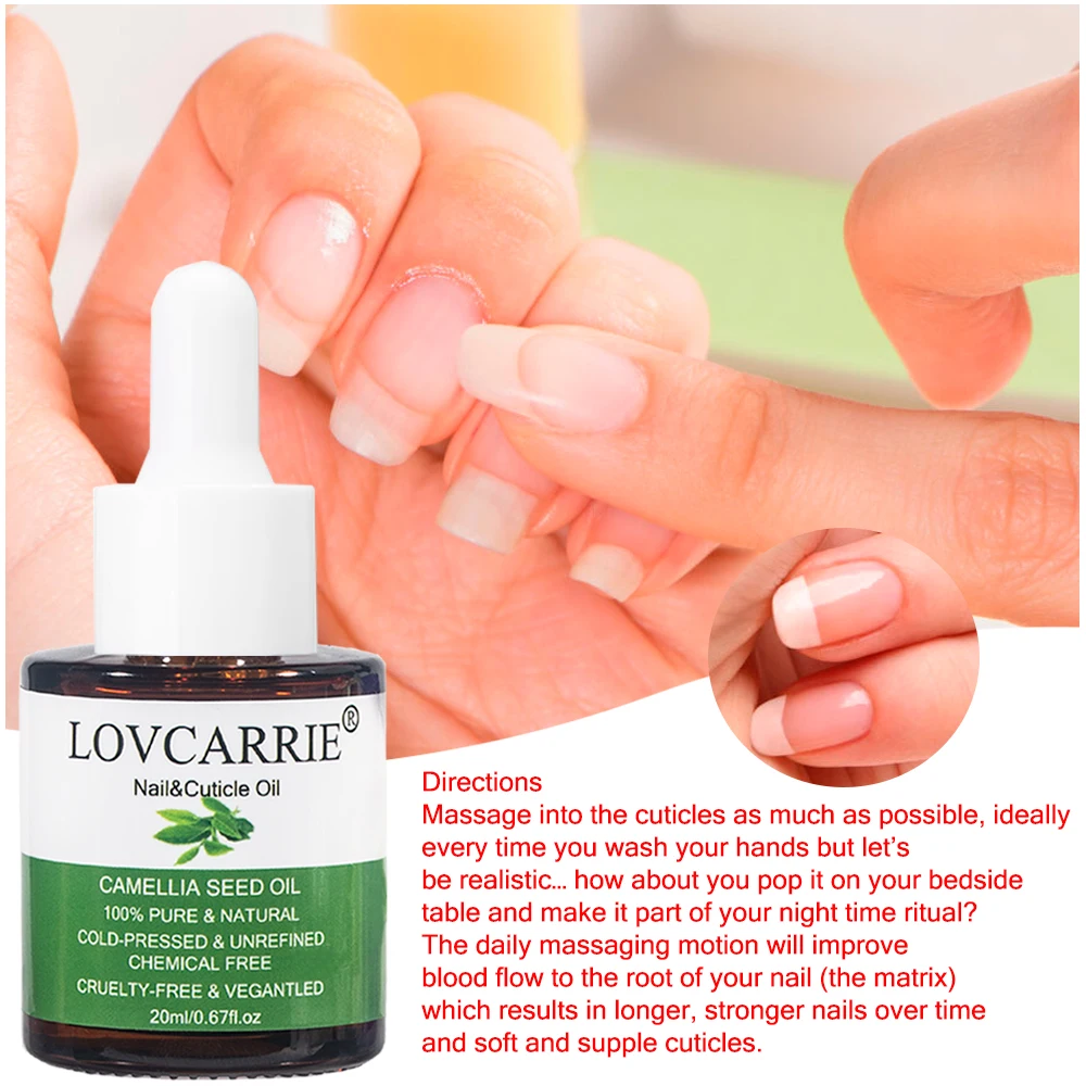 Lovcarrie Cuticula Olie Voor Nagels Kunstbehandeling 20Ml Voedingsformule Proteïne Nagel Reparatie Etherische Olie Serum Voedingshulpmiddelen