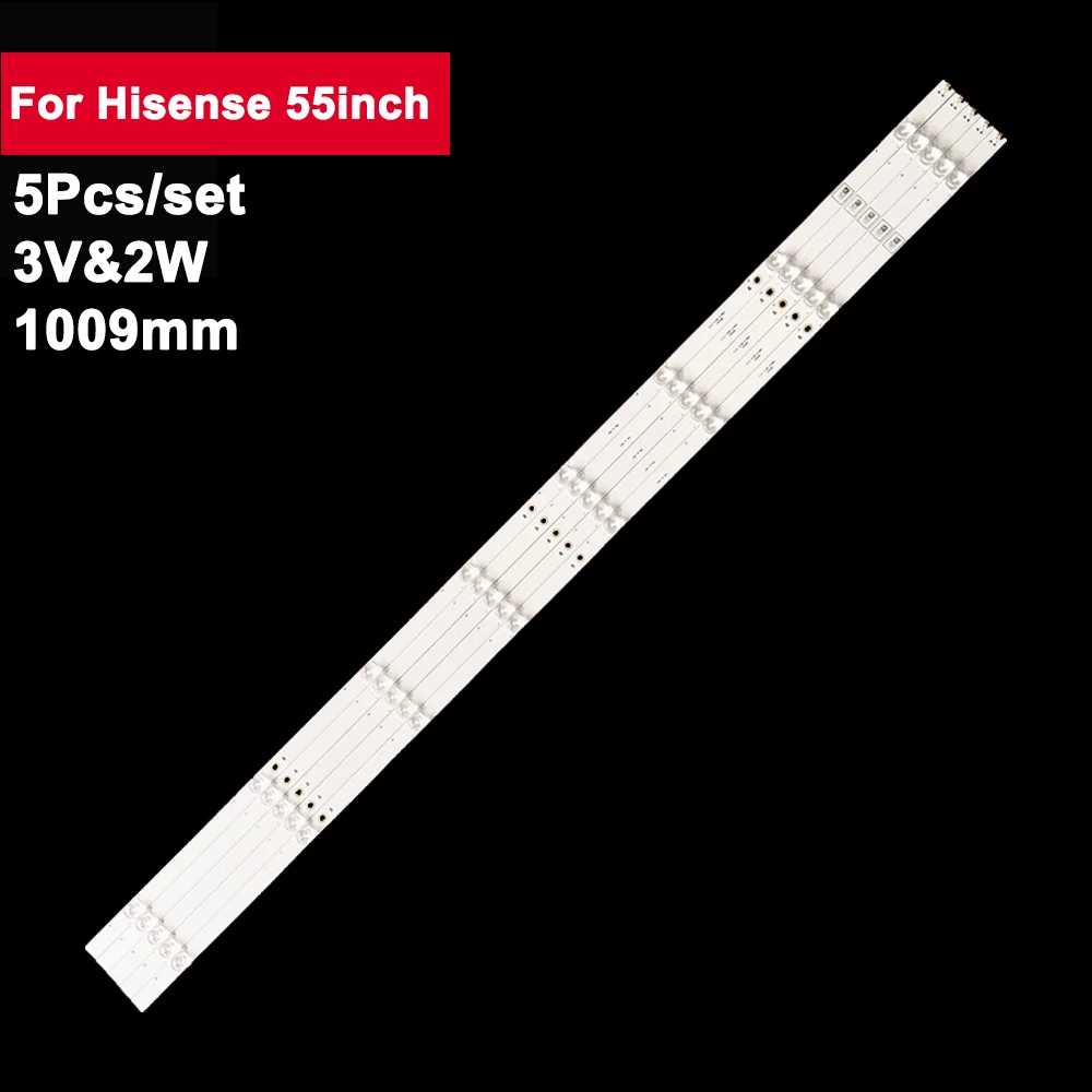 

5pcs 8leds Square Lens 1009mm TV LED Backlight Strip For Hisense 55inch 55R6040E LB55143