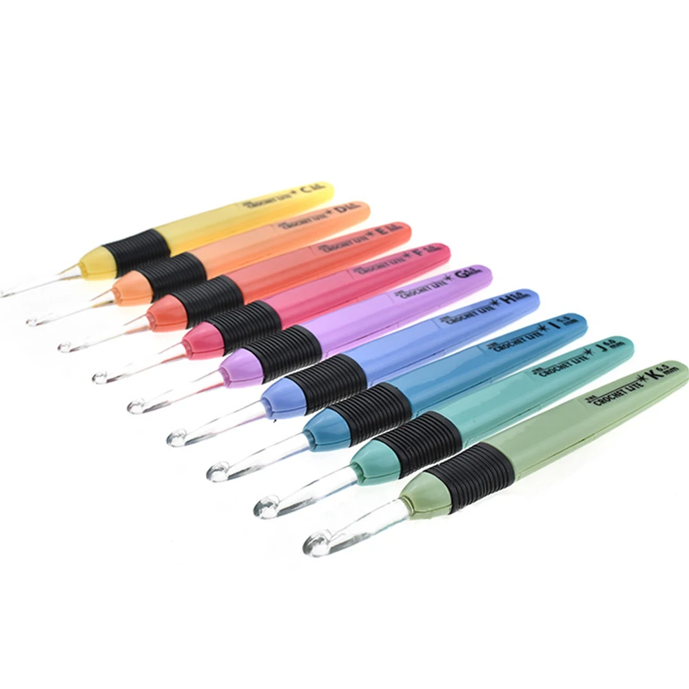 1Pc LED Light Crochet Hooks DIY Luminous Knitting Needle Tool Knitting Needles Weaving Accessories Tools Crochet Hooks