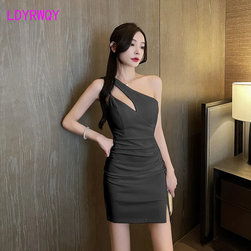 2023 New Sexy Shoulder Bag Hip Skirt Tight Dress Slim Slim Slim Slim Back Night Show