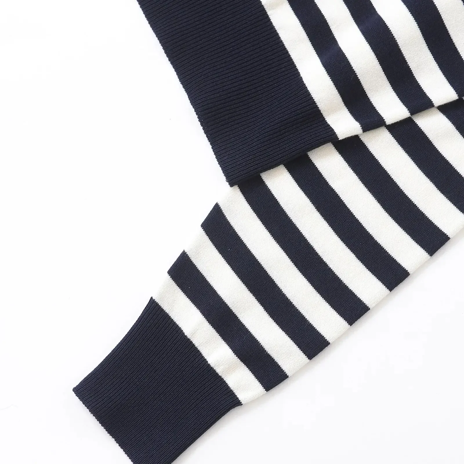 Vrouwen Y2k Elegante Dunne Lente Vrouwen Casual Gestreepte Lange Mouw Gebreide Trui Trui Truien Bovenkleding 5536009