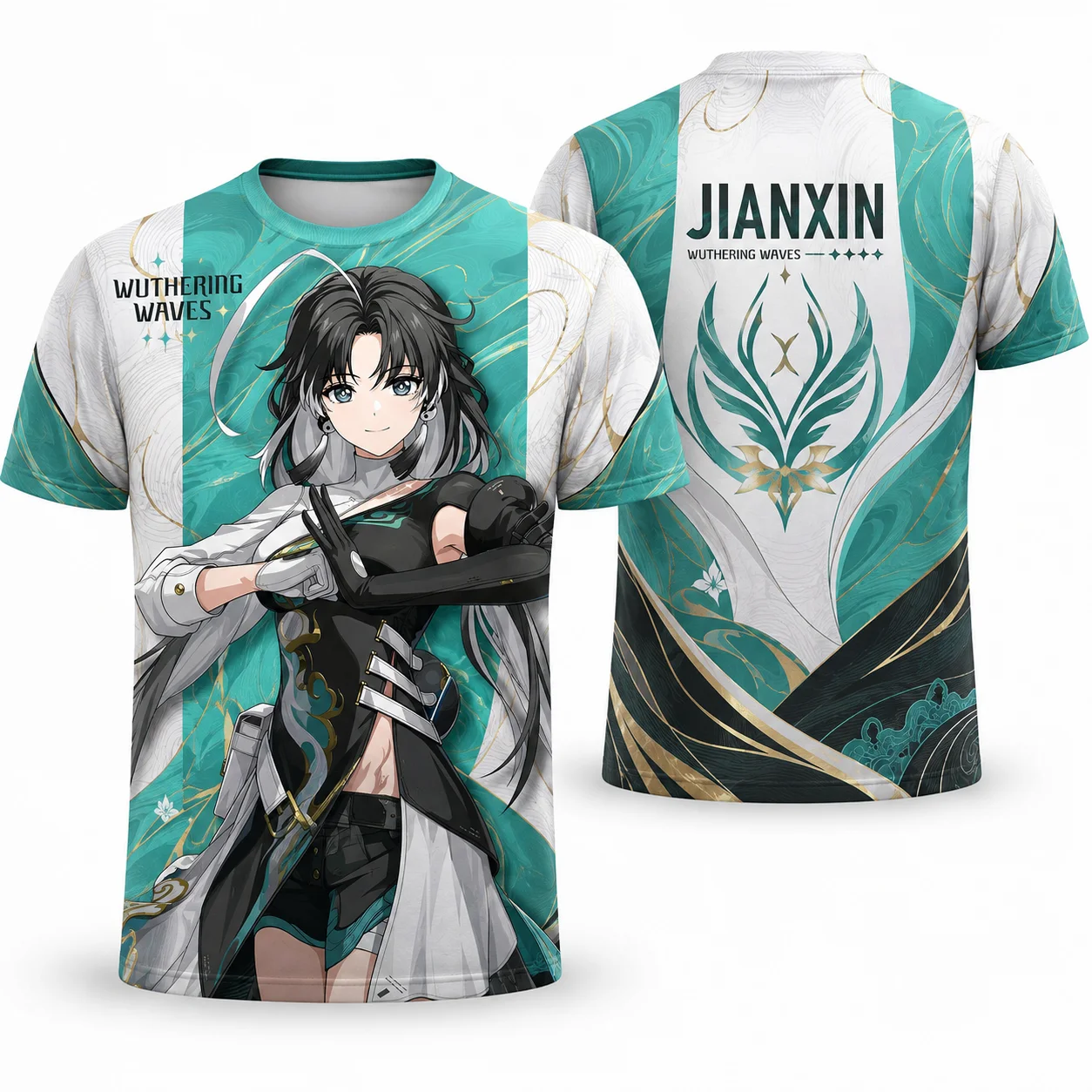 Wuthering Waves WW Graphic T-Shirt Jianxin  Calcharo Encore Verina Lingyang All Over Print Anime Jersey Breathable Quick Dry Tee