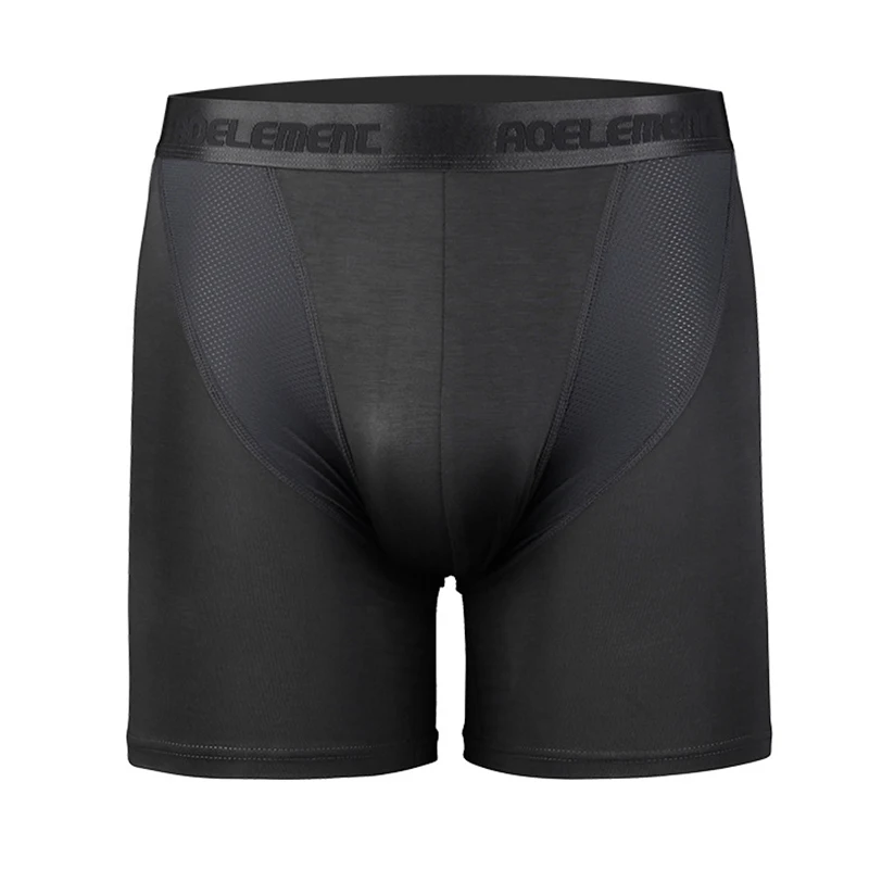 Hommes respirant maille Sexy caleçon boxeur doux longs Boxershorts respirant mâle culottes Shorts sous vêtements pantalons caleçons