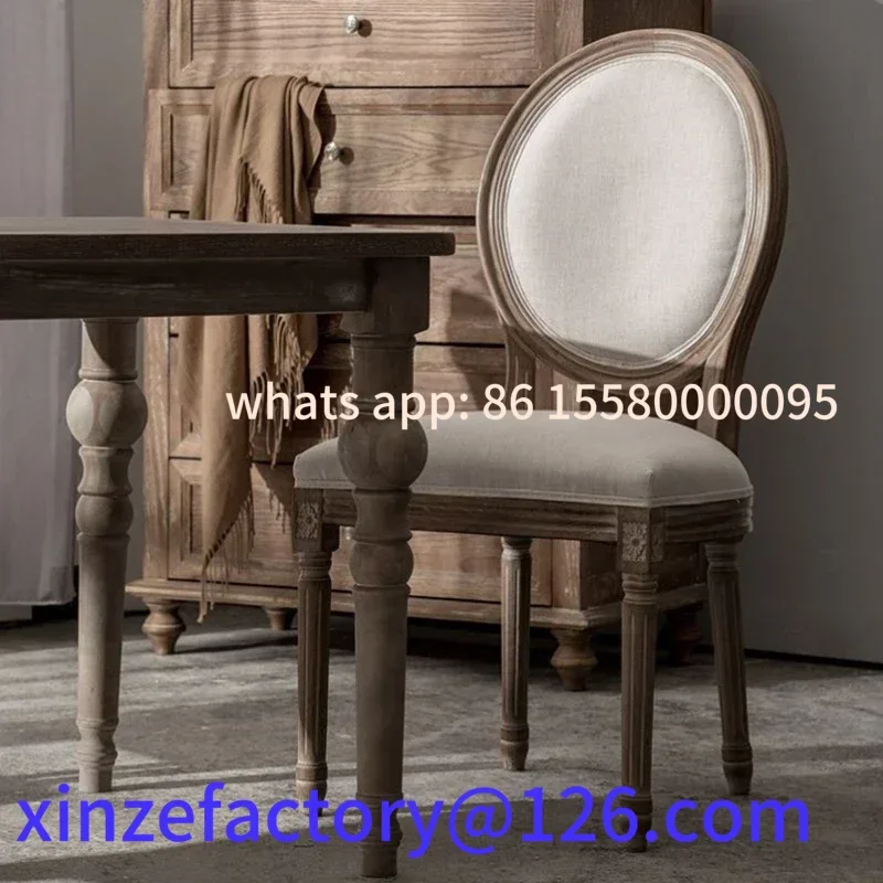 Sedia da pranzo retrò americana personalizzabile per ristorante, sedia da pranzo per bar, design unico e squisito solido