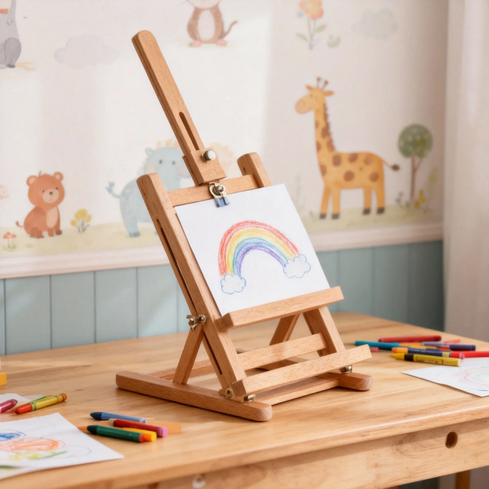 

Heavy Duty Wood Metal Easel for Painting Sturdy Adjustable Artist Drawing Stand for Outdoor Classroom Art Display Convenience