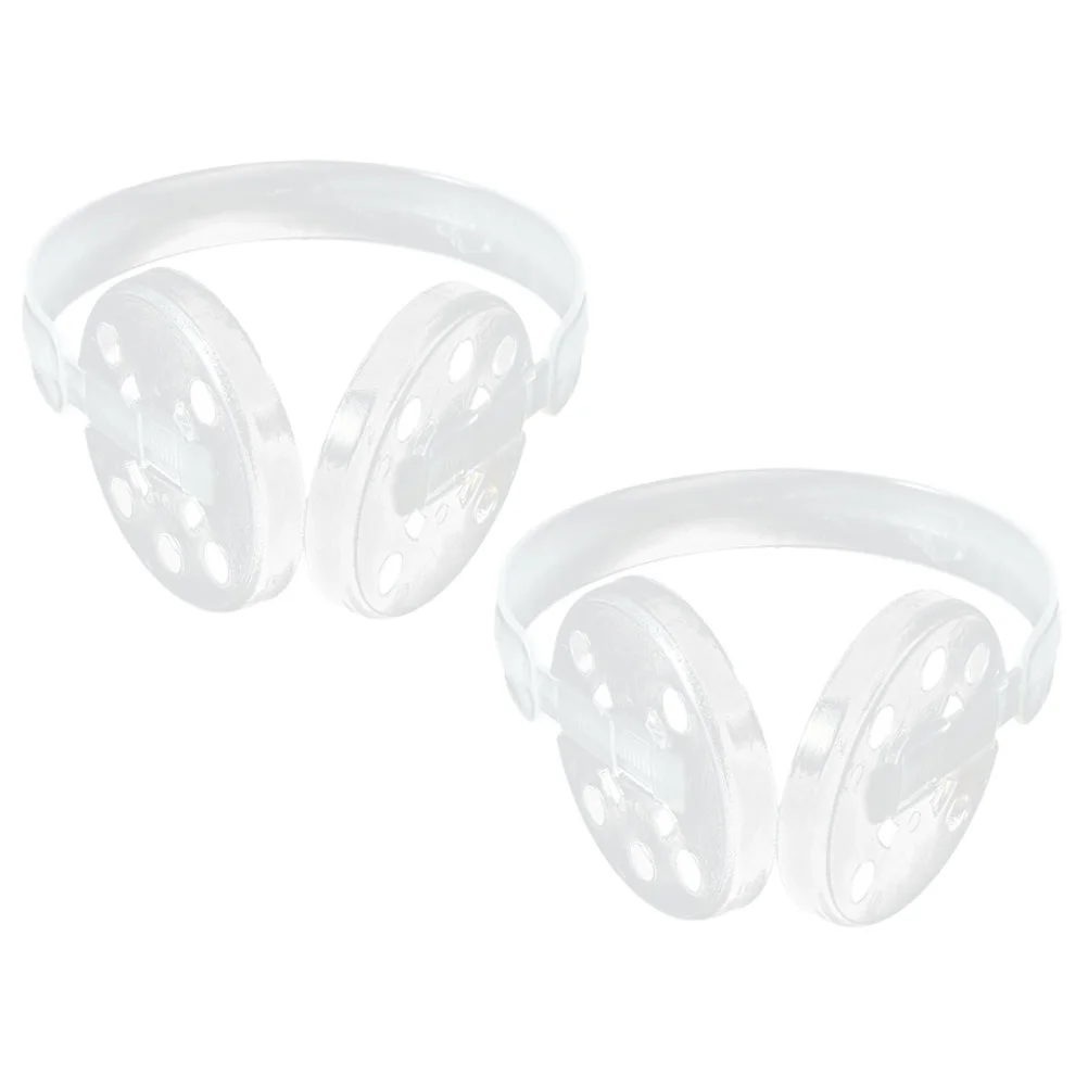 2 Pcs Headphones Earmuff Plastic Holder Muffs Frame Shelf for DIY Hanger White Rack