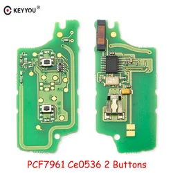 Remote Flip Car Key Electronic Circuit Board ASK For Peugeot 307 308 2009 408 407 207 2007 SW For Citroen C2 C3 CE0536 2 Button