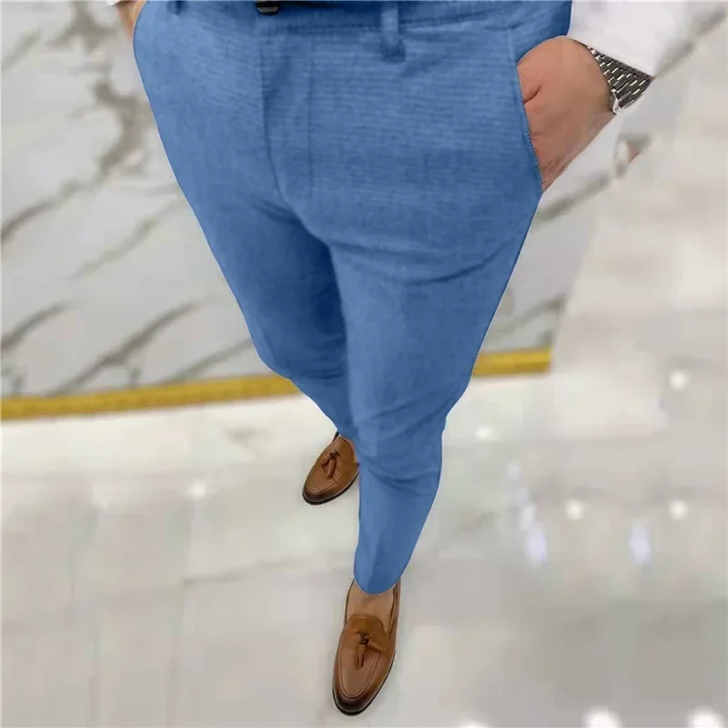 

Новые мужские брюки для костюма: модные, деловые, повседневные, длинные, для свадьбы, вечеринки, торжественных мероприятий, дышащие.