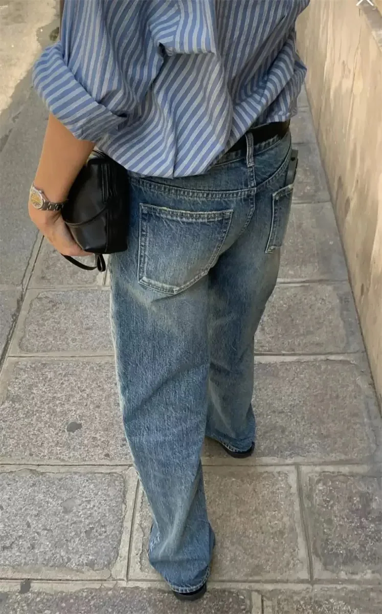 PREON Commuter Streep irt Losse Casual Denim Broek Dames Faion Herfst Nieuwe Sle Veelzijdige Kleding Comfortabele pasvorm