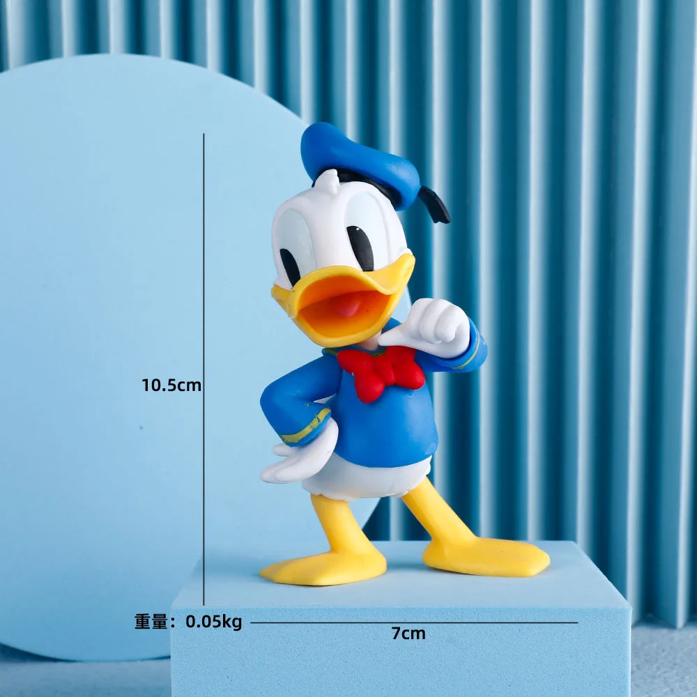 Figura de acción de pato Donald de Disney para niños, Mini modelo de Pvc, decoración de pasteles, juguetes, regalos, 2 estilos