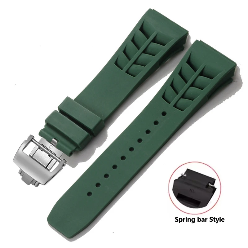 High Quality Natural Rubber Watchbands For Richard Mille Original Watch Strap  Silicone Bracelet Raw Ear Type 25mm-20mm