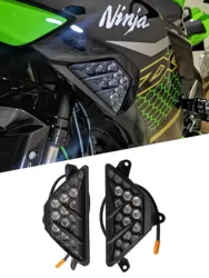 For Kawasaki ZX-6R 636 Ninja zx6r 636 Ninja636 Modified LED Front Turn Signal Honeycomb Daytime Running Light Assembly zx6r 636