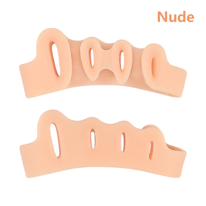 1 Paar Siliconen Teen Vinger Separator 5 Gat Hallux Valgus Orthopedische Spacers Bunion Zorg Overlappende Hamer Voet Corrector