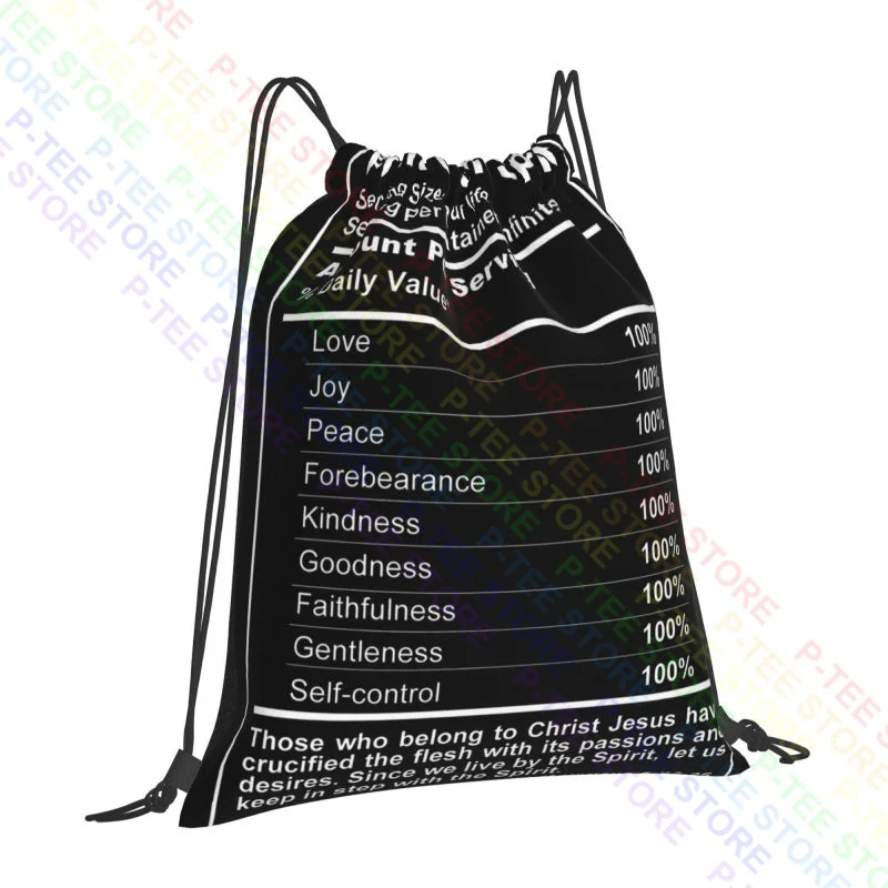 Aprojes Fruit Of Spirit Jesus Love Peace Ingredients Christian Drawstring Bags Gym Bag Gym Gymnast Bag