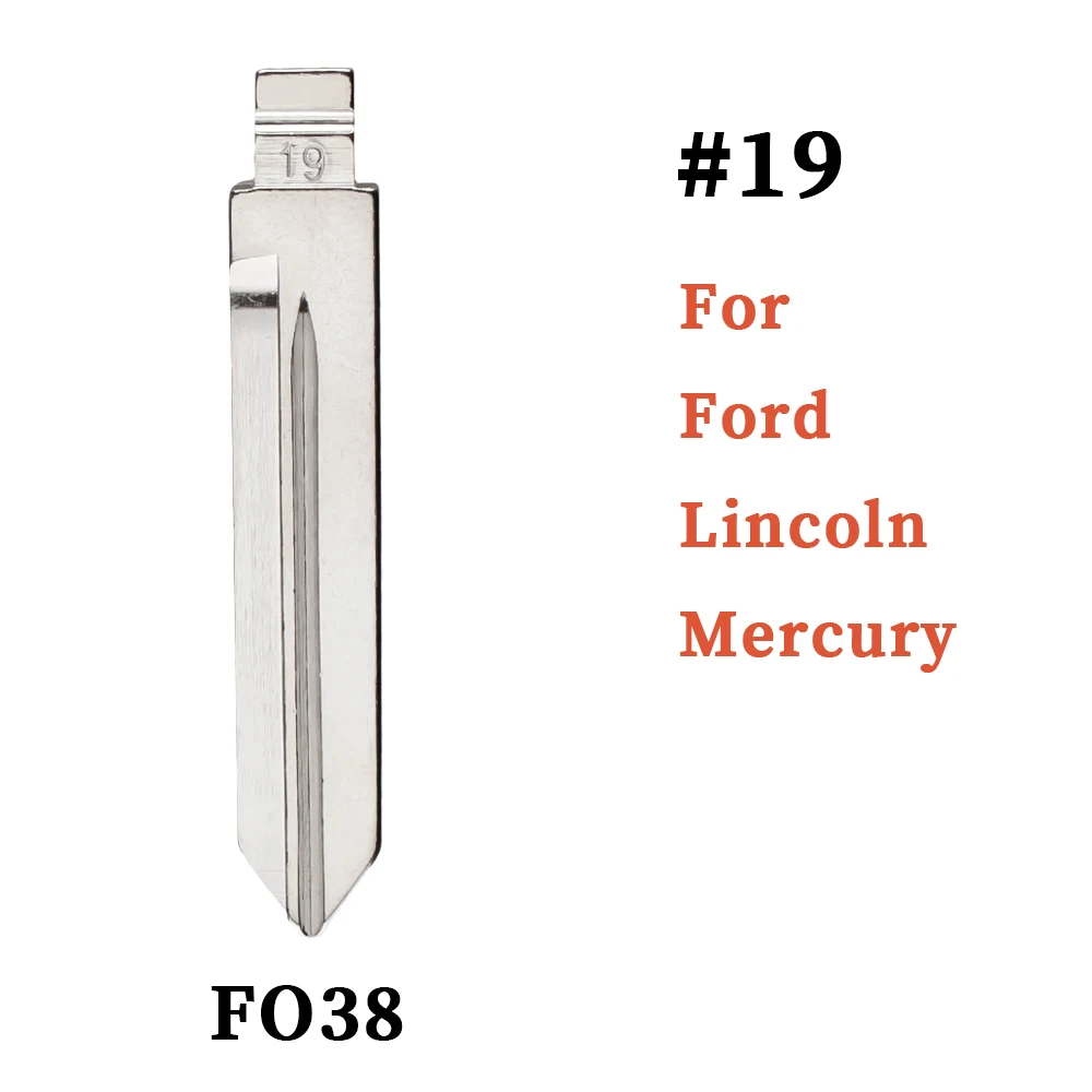 

Универсальный необработанный заготовочный ключ-флип для замены # 19 FO38 для KeyDiy VVDI JMD, головка автомобильного ключа-пульта для Ford, Lincoln, Mercury