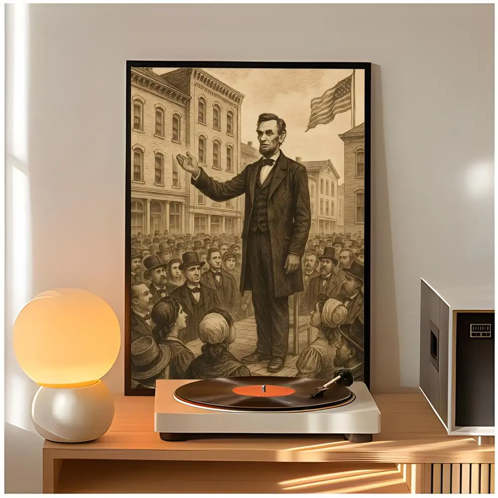 Abraham Lincoln Poster Premium Wall Decor Modern Home Poster Unframed