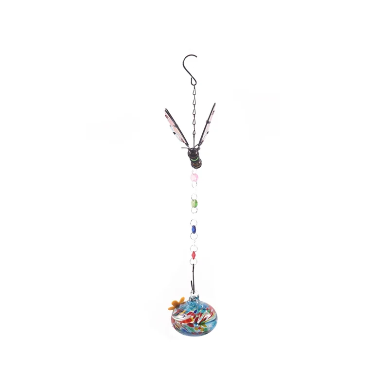 

Reliable Charming Wind Chimes Hanging Bird Feeder With Flower Shape Feeding Ports Durable