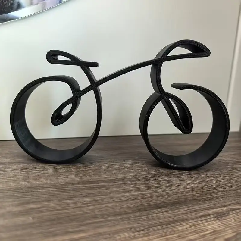 3D Mini Bicycle Desk Ornament Modern Minimalist Bike Model for Office Workspace Living Room Decor
