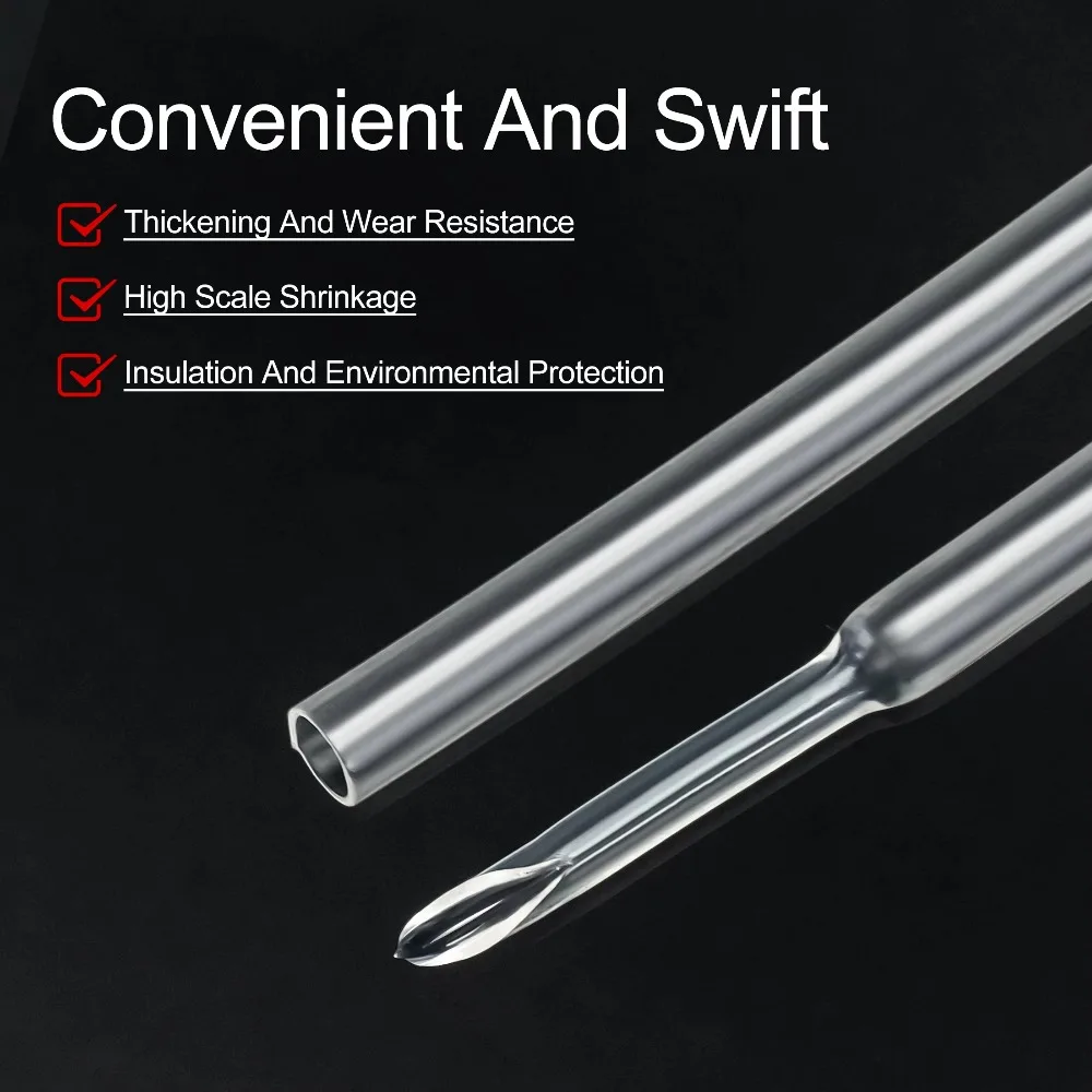 1Meter Clear 3:1 Heat Shrink Tube With Double Wall Glue Tube Diameter 1.6/2.4/3.2/4.8/6.4/7.9/9.5/12.7/15.4/19.1/25.4/30/39mm