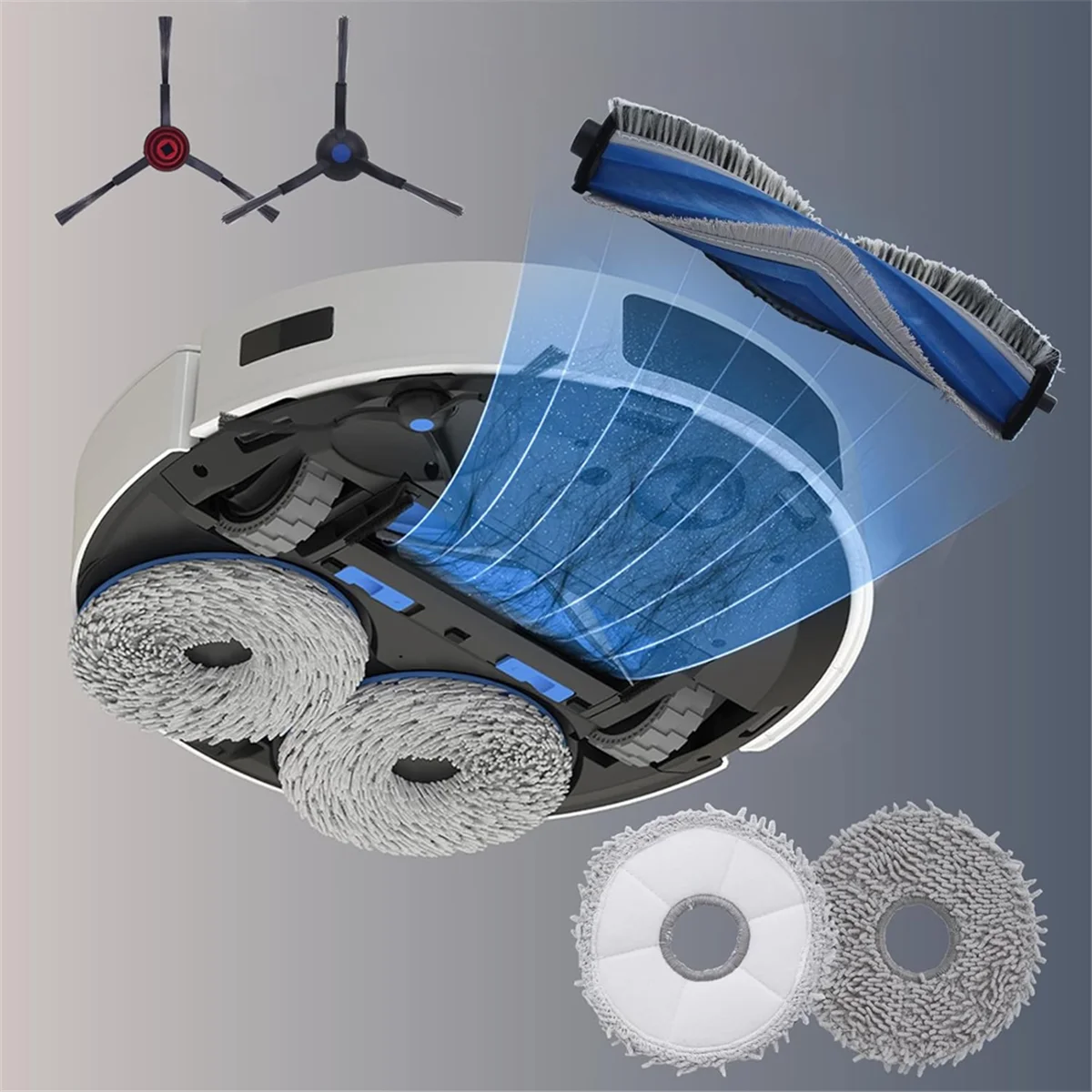 A14G-Accessories for T30 Pro Omni / T30 Omni Robot Vacuum Cleaner, Main Brush, Dust Bags,Cloths, Filters