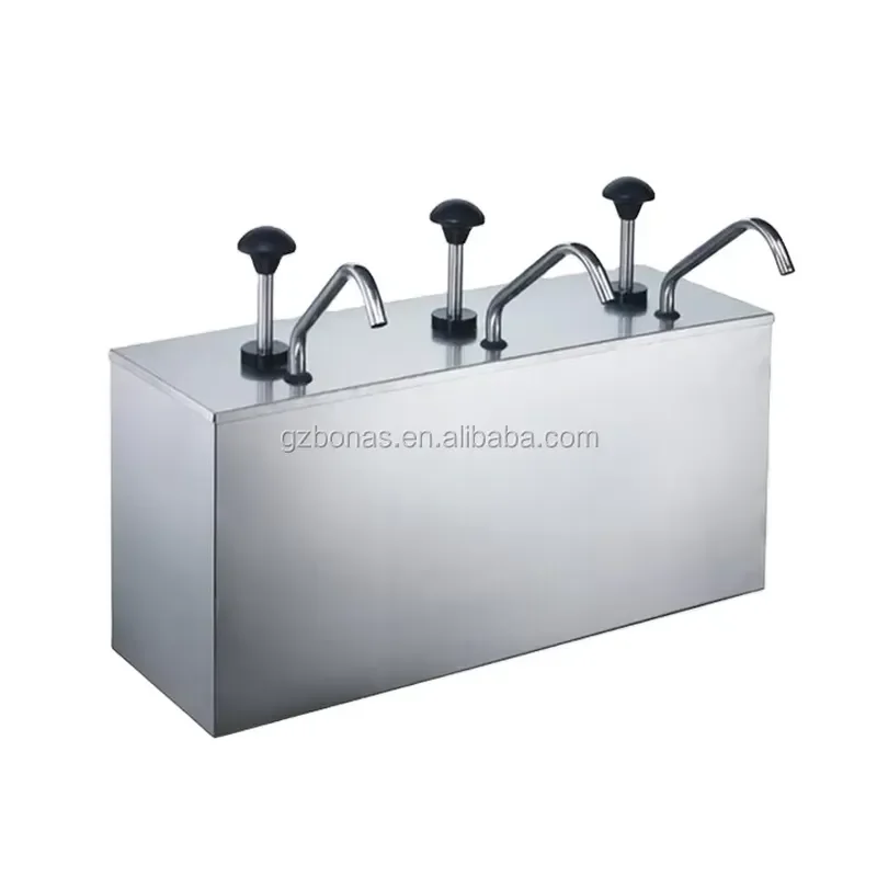 Triple Head Stainless Steel Sauce Dispenser Pump Bottle for Ketchup Jam Mustard Condiment Kitchen Seasoning Container