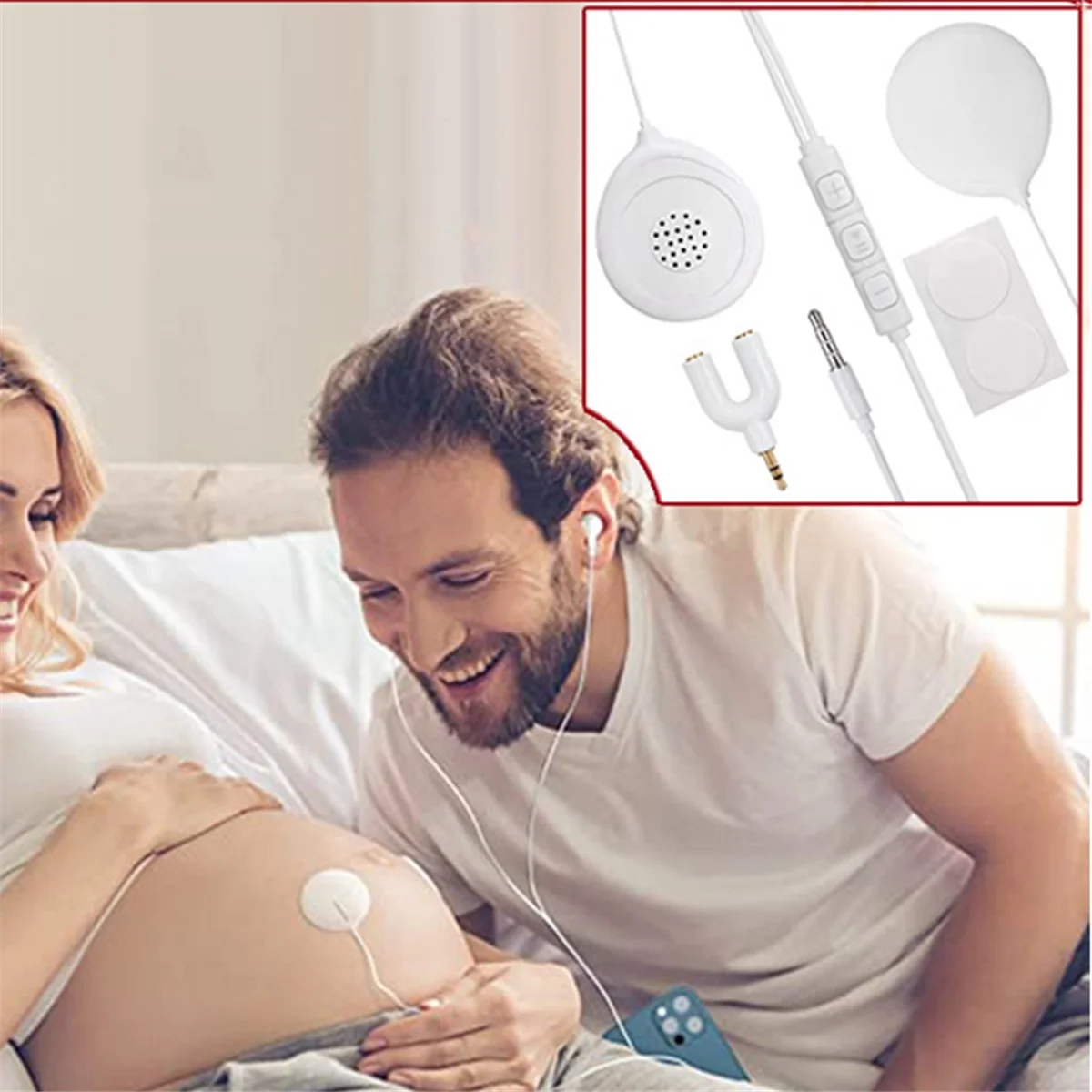 Belly Buds Baby Bump Headphones, Prenatal Belly Speakers for Women During Pregnancy, Early Education Machine