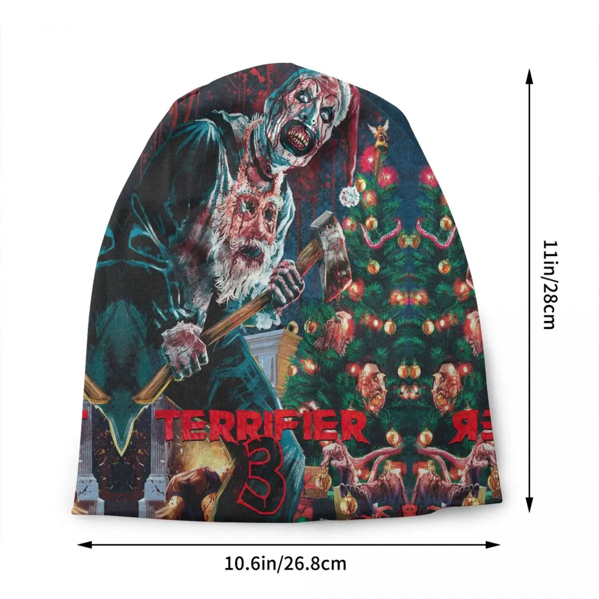 Custom T-Terrifiers Horror Movie Skullies Beanies Caps Winter Warm Knitted Hat Men Women Cool Adult Bonnet Hats Outdoor Ski Cap