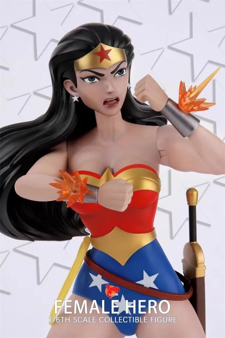 

Collectible In Stock SHERO TOYS SH007 1/6 Scale Female SUPER-HERO Comic Version Superwoman 12" Women Soldier Action Figure Model