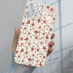 Для Funda iphone 15 14 13 12 11 16 Pro 13Pro Max X XS Max XR SE 2020 2022 7 8 Plus чехол с цветочным узором и защитой от падения