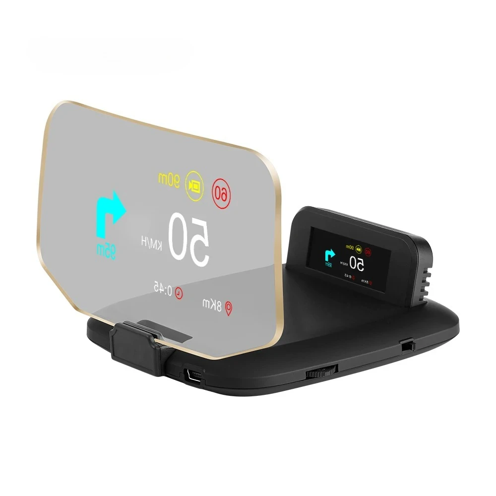 C1 OBD2 GPS Head up Display Speedometer Display on the Reflective Mirror with bluetooth Navigation