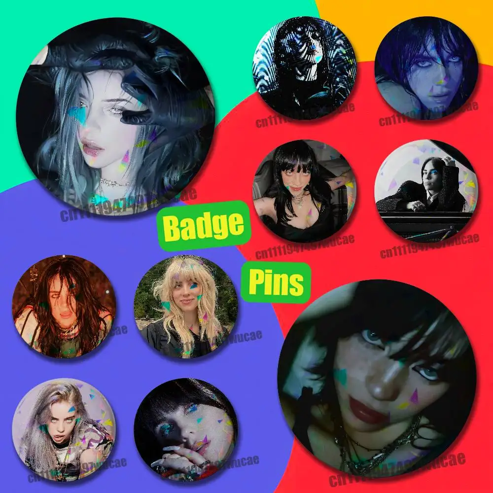 For B-Billies LUNCH Singer Badge Cover Custom Pin Insignia Emblem Round 25mm 44mm Laser Film