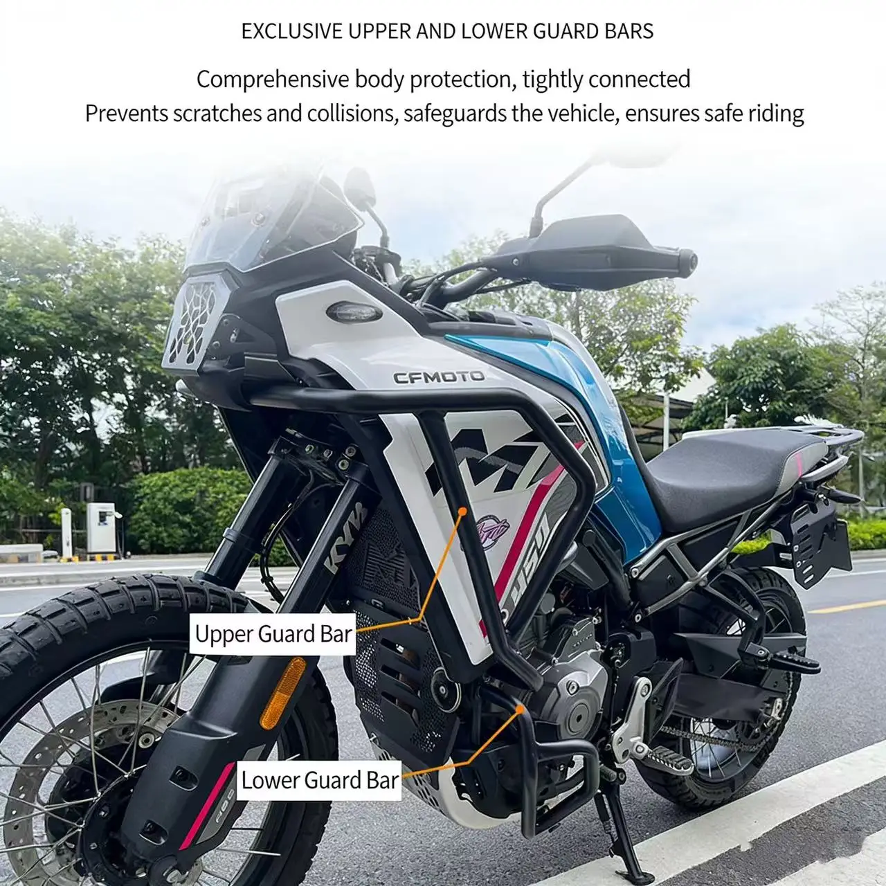 CFMOTO 450 MT 2024 Engine Guard Highway Crash Bar Motorcycle Frame Protection Bumper Accessories for CF-MOTO 450MT