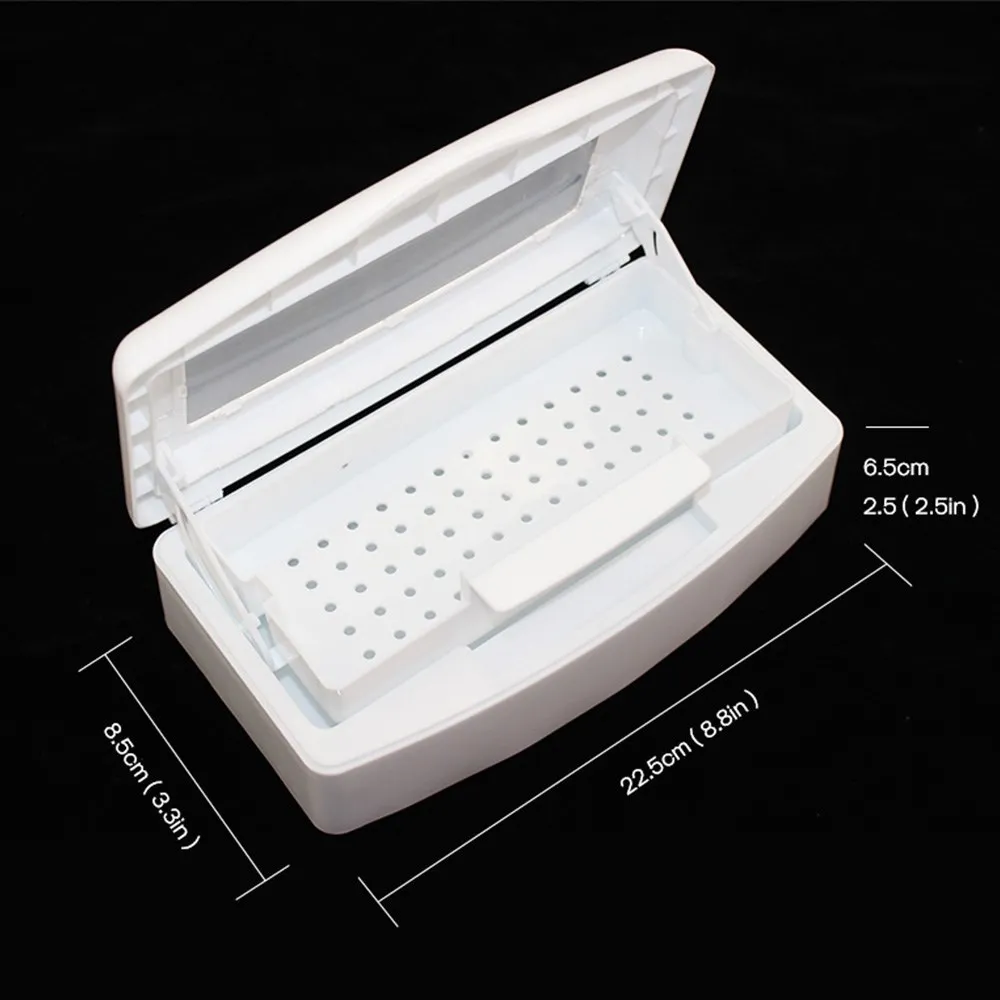 

Nail Tools Sterilizer Tray Disinfection Box For Nail Art Tools Sterilization Nail Salon Manicure Tool
