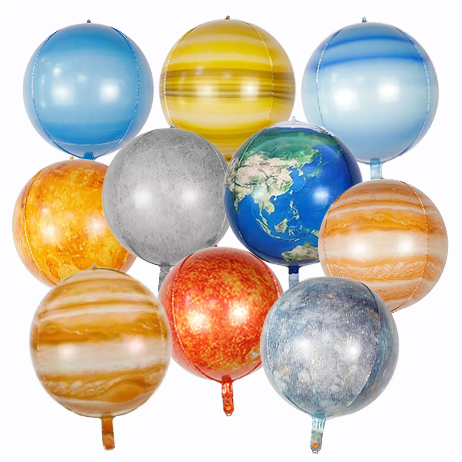 

10Pcs 4D Helium Foil Ballon Solar System Birthday Party Balloons Decor Toys for Children Planet Sun Moon Space Educationa