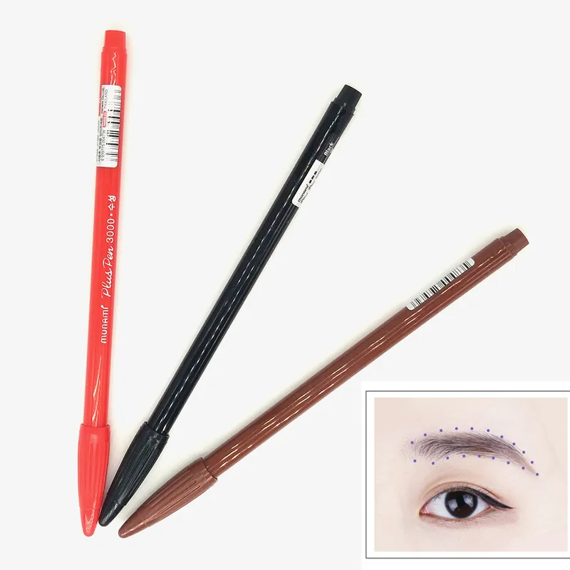 2 pcs Waterproof Tattoo Pencil Microblading Surgical Skin Marker Pen Eyebrow Lip Liner Permanent Makeup positioning pen Supplies