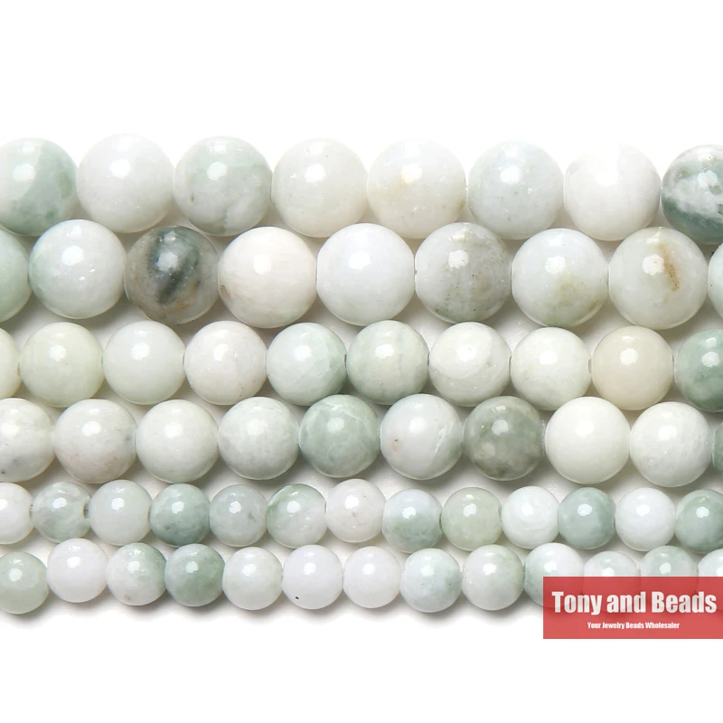 New Arrival White and Green Jade Gem Beads 15\