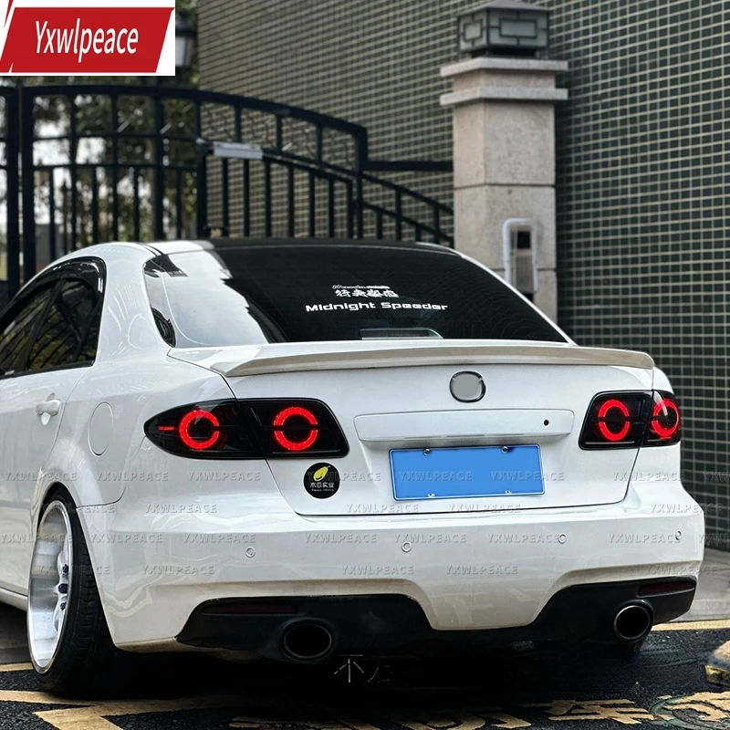 

For Mazda 6 2003-2013 ABS Plastic Unpainted Color Rear Trunk Lip Spoiler Body Kit Accessories