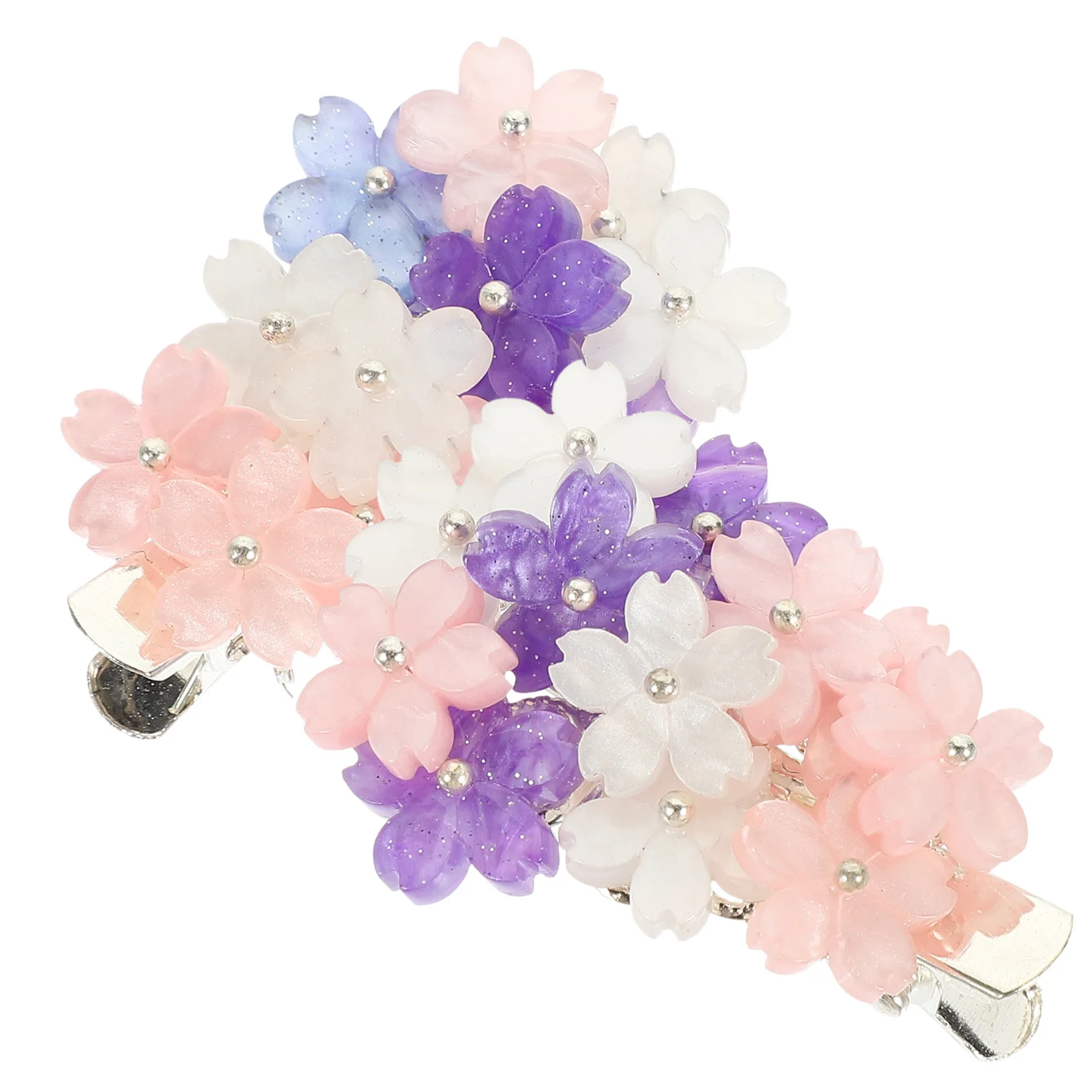 

Flower Hairpin Resin Metal Durable Beautiful Decoration for Woman Travel Holiday Beach Headdress Small Flower Hairclip